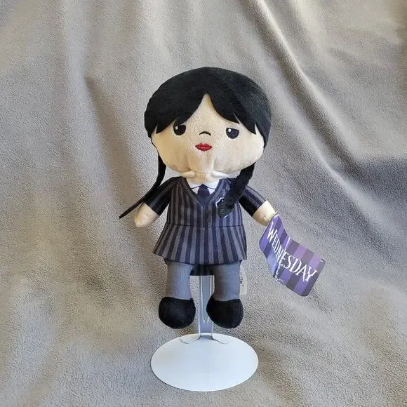 WEDNESDAY Addams Plush Doll Just Play MGM Series Soft Toy Merlina Mercredi - Picture 9 of 10